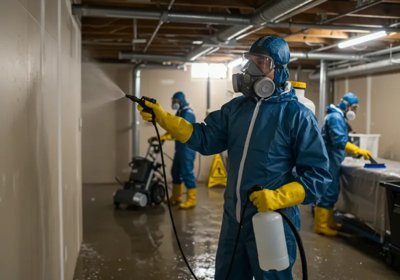 Basement Sanitization and Antimicrobial Treatment process in Eudora, KS